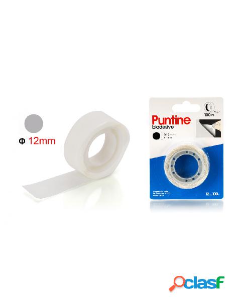 100pcs punti biadesivi tondi multiuso &oslash12mm