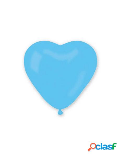 12 pall. cuore 10 (cm.26) celesti