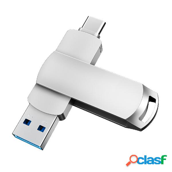 2 in 1 Type-C USB 3.0 USB Flash Drive Mini disco di memoria