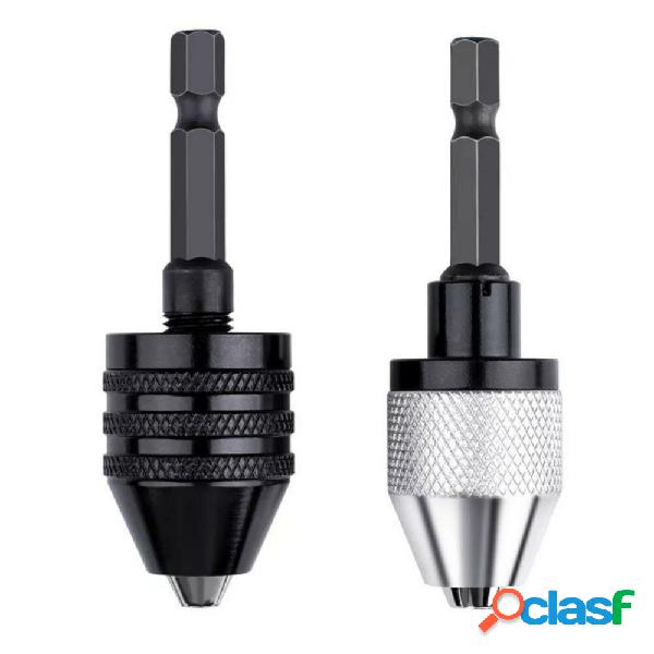 2PC Hex Shank-Black and White Keyless Drill Chuck Adapter