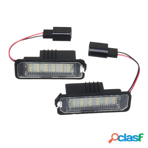 2PCS 18 LED Numero di licenza Piatto Luci auto per VW Golf