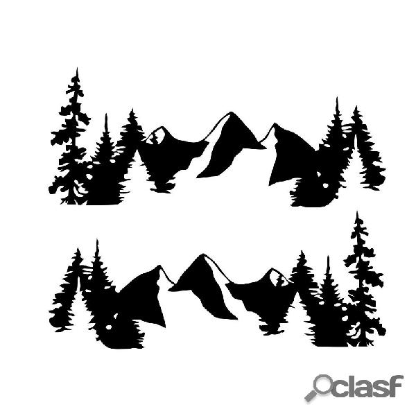 2pcs Snow Mountain Sidy Body Decal Vinile Adesivo per