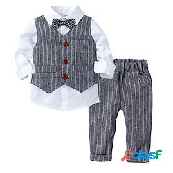 3 pezzi Bambino Da ragazzo Completo Vestito Banda Manica