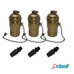 3 pezzi fai da te e26 e27 edison base presa luce a led retro