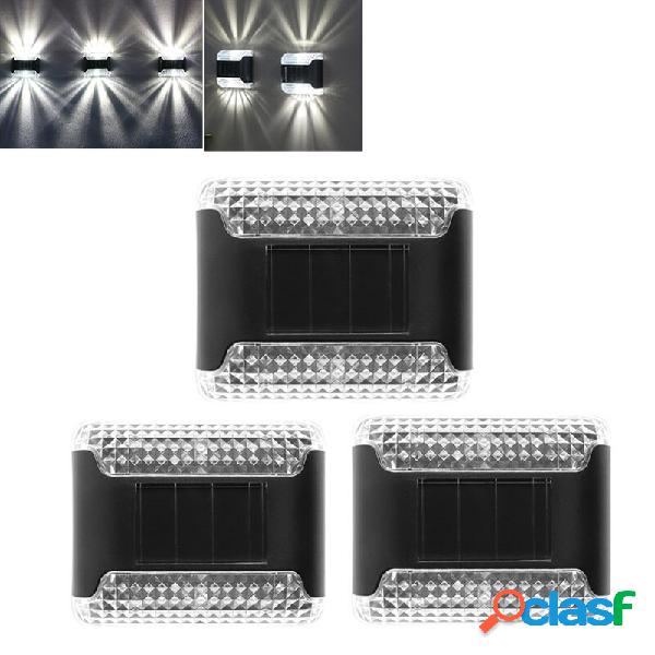 3 pezzi/set LED solare applique bianco caldo esterno su e