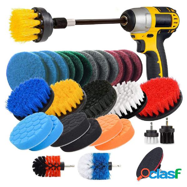 30 Pz/set Collegabile Trapano Elettrico Spazzole Pulizia