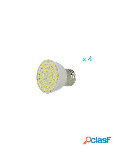 A2zworld - 4 pz lampade led e27 spot 4w40w bianco freddo