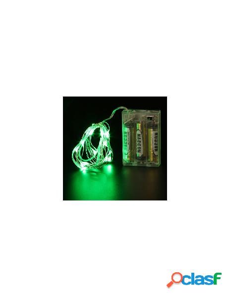 A2zworld - stringa led verde filo rame copper wire string 10