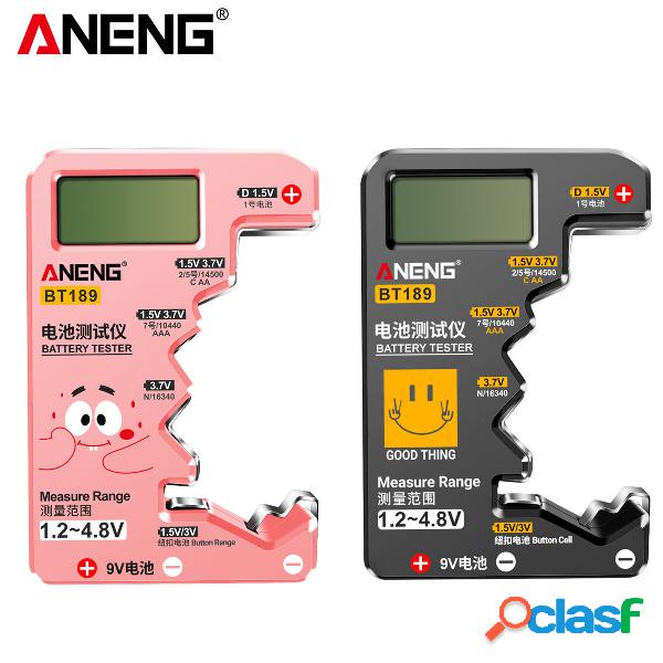 ANENG BT189 Digital Batteria Tester LCD Display AA AAA 9V