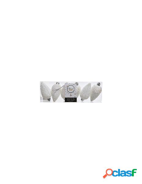 Amicasa - pallina albero amicasa 9028601 pigne white iris