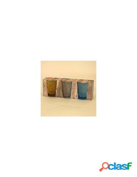 Amicasa - set bicchieri amicasa art 2 spring blu e giallo e