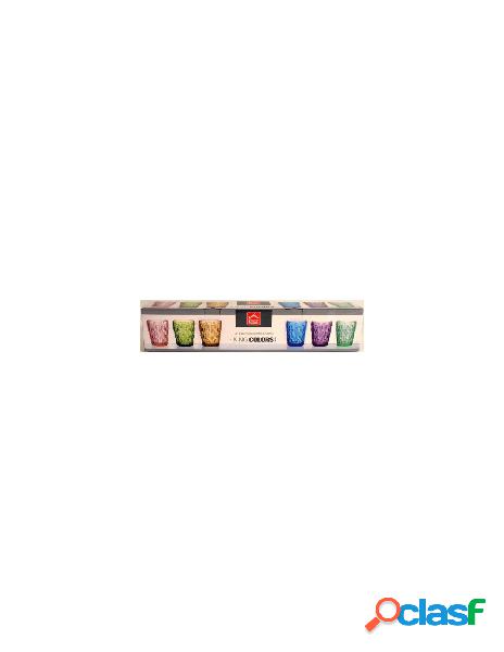 Amicasa - set bicchieri amicasa ydf18031 king colors colori