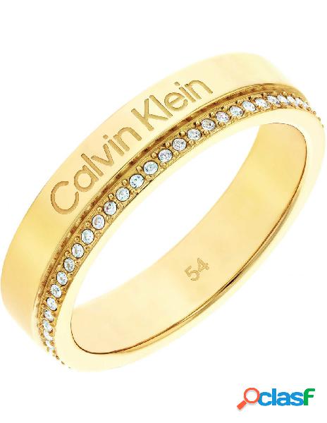 Anello CALVIN KLEIN Timeless Donna in acciaio dorato