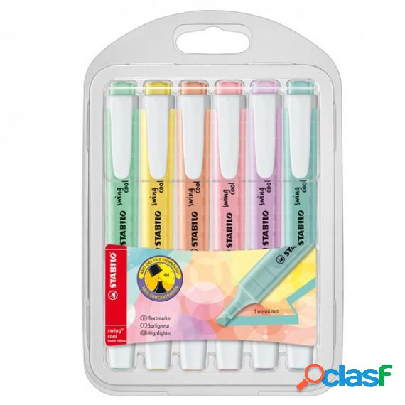 Astuccio evidenziatore Swing Cool Pastel - punta a scalpello