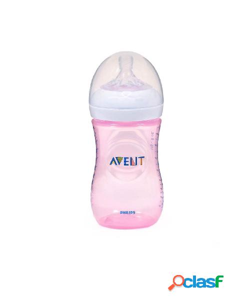 Avent biberon natural plast.260ml rosa