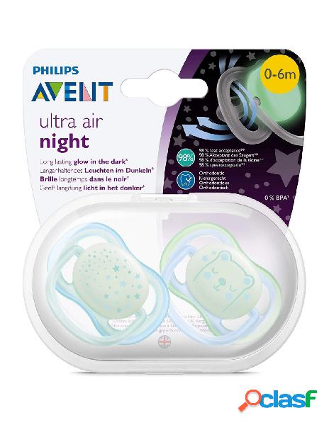 Avent succhietto ultra air night 0-6m maschietto 2pz