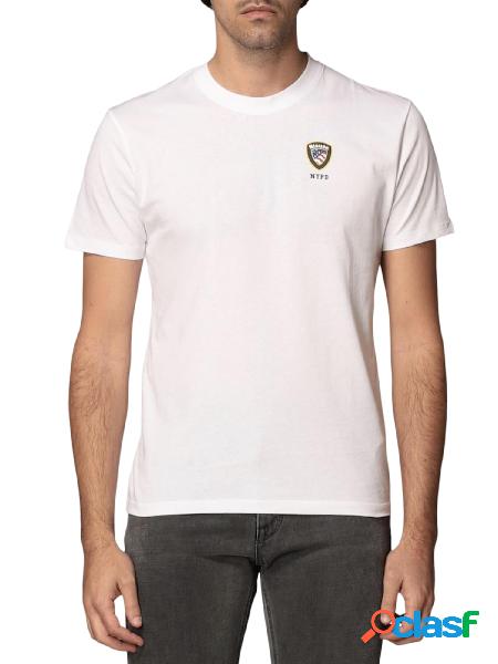 BLAUER T-shirt in cotone a maniche corte Bianco