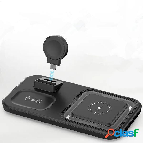 Bakeey 3 in 1 Caricabatterie wireless da 15 W Desktop Stand