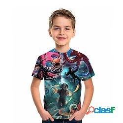Bambino Da ragazzo maglietta Tee Pop art Polpo Manica corta