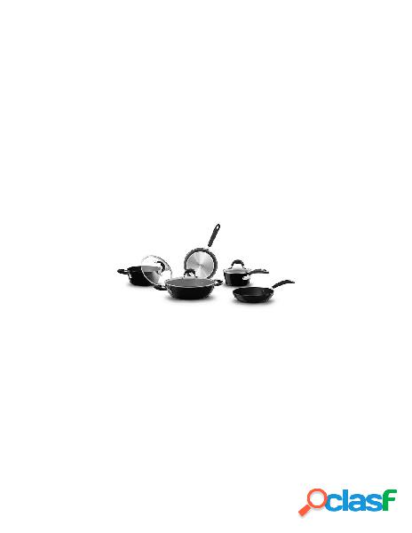 Bialetti - batteria pentole bialetti 0h5set08 black infinity