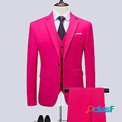 Bianco Rosso Borgogna Uomo Matrimonio Compleanno Abiti Set 3