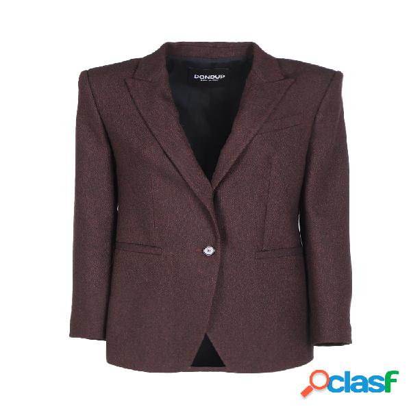 Blazer a un bottone in lana