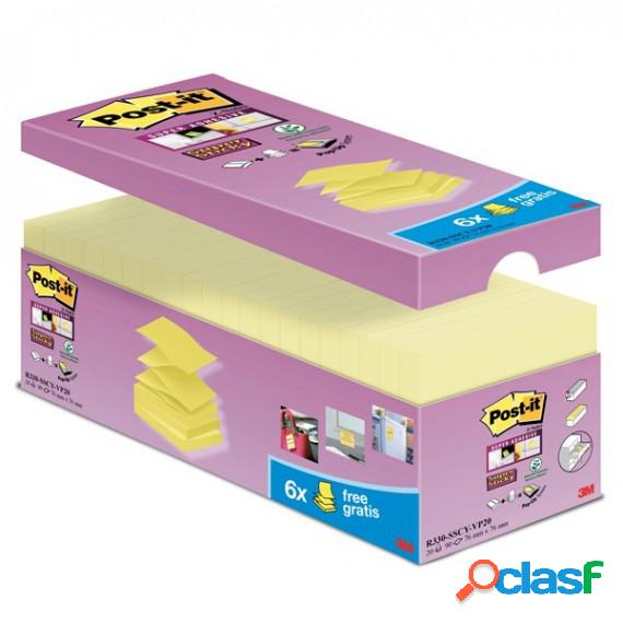 Blocchetto Post it Super Sticky Z Notes - R-330-SSCY-VP20 -