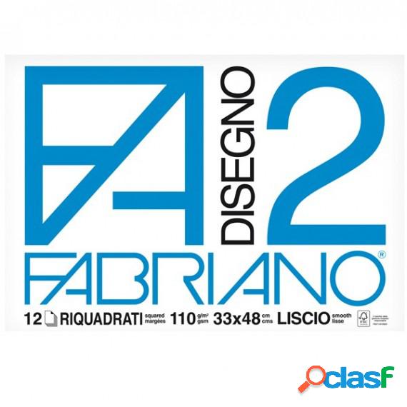 Blocco F2 - 33x48cm - 12 fogli - 110gr - liscio - squadrato