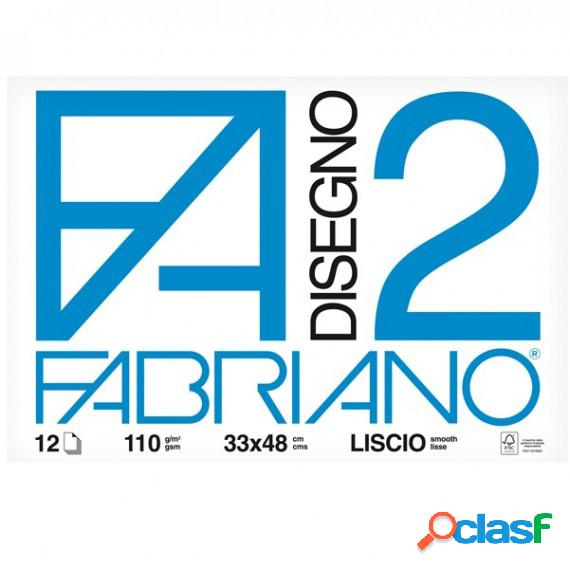 Blocco F2 - 33x48mm - 12 fogli - 110gr - liscio - collato -
