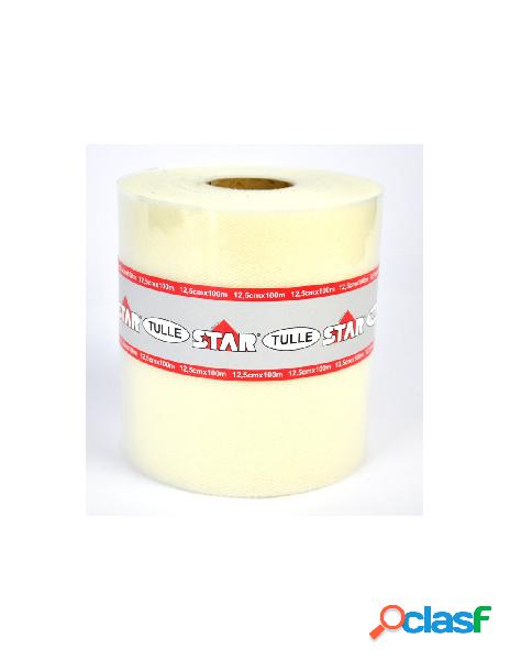Bobina tulle 12,5cm x100m colore giallo chiaro