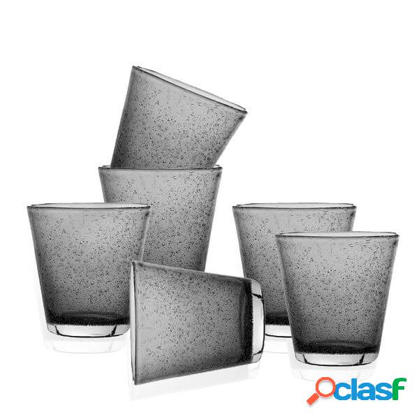 Bollicine Bicchiere Acqua Grigio 30 cl Set 6 Pz