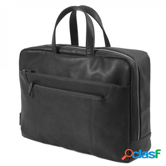 Borsa Gate convertibile - ecopelle - 42x28x14cm - nero -