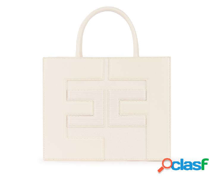 Borsa Shopper Elisabetta Franchi bianca