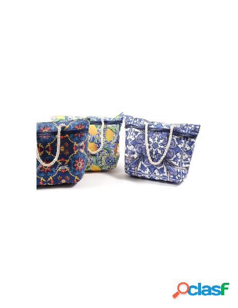 Borsa con tasca frontale in vernice