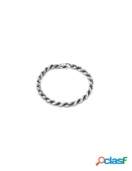 Bracciale GIOVANNI RASPINI UOMO Torchon Y in Argento 925 -