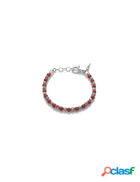 Bracciale GIOVANNI RASPINI in argento 925 e coral bambu