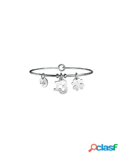 Bracciale KIDULT SYMBOLS in acciaio 316L e cristalli -