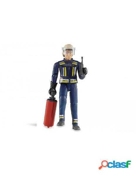 Bruder - pompiere con elmetto e guanti bruder