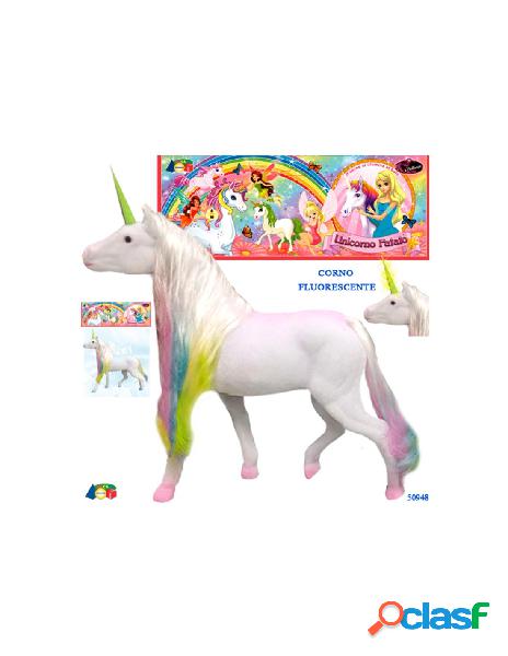 Busta unicorno criniera arcobal.corno fluo