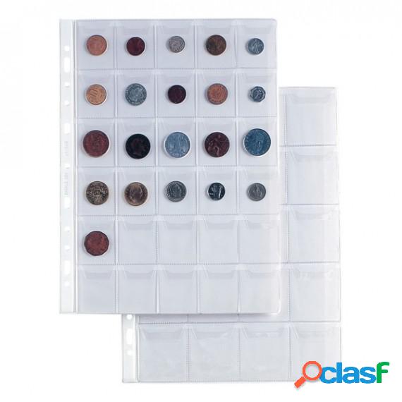 Buste forate Ercole porta monete - 30 tasche - PVC liscio -