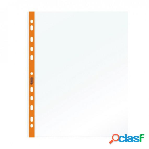 Buste forate - PPL - con banda arancio neon - liscia - 22 x