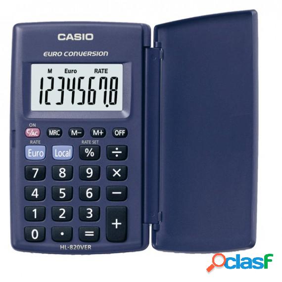 Calcolatrice tascabile HL-820VERA - 8 cifre - blu - Casio