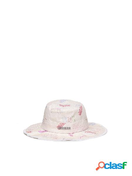 Cappello con stampa paisley sbiadita