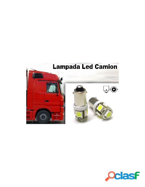 Carall - 24v lampada led ba9s t4w 5 smd 5050 bianco piedi