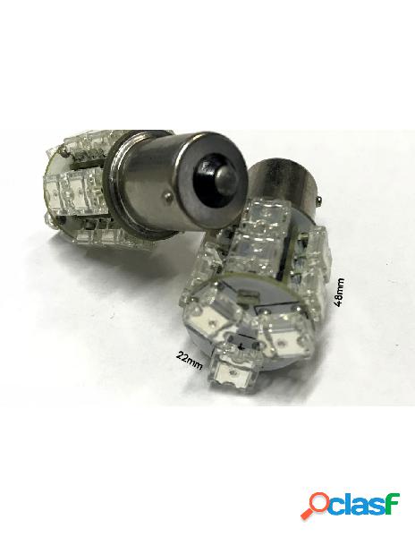 Carall - coppia 2 lampade led ba15s 1156 p21w con 13 f5