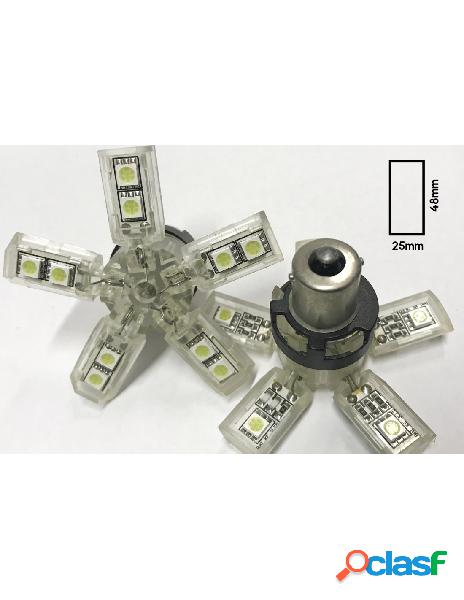 Carall - coppia 2 lampade led ba15s 1156 p21w con 15 smd