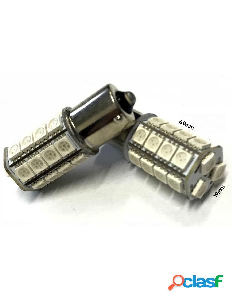 Carall - coppia 2 lampade led ba15s 1156 p21w con 27 smd