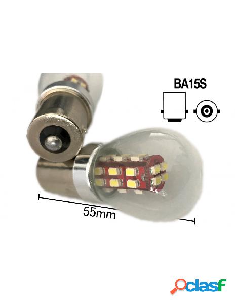 Carall - coppia 2 lampade led ba15s 1156 p21w con 28 smd