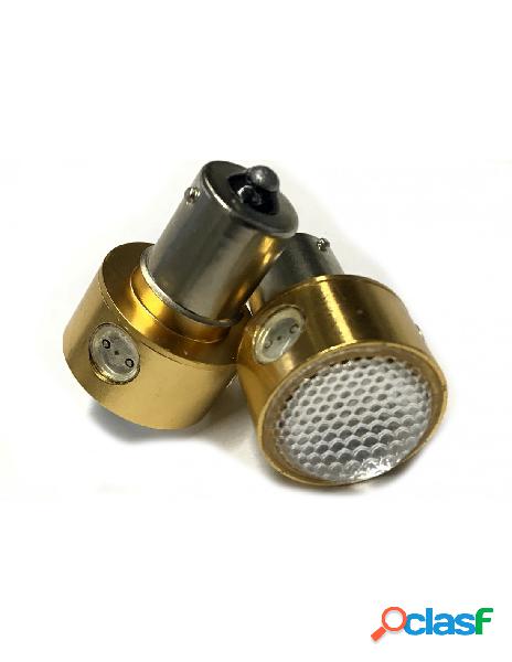 Carall - coppia 2 lampade led ba15s 1156 p21w con 3 power