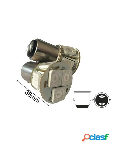 Carall - coppia 2 lampade led bay15d 1157 p21/5w con 8 smd